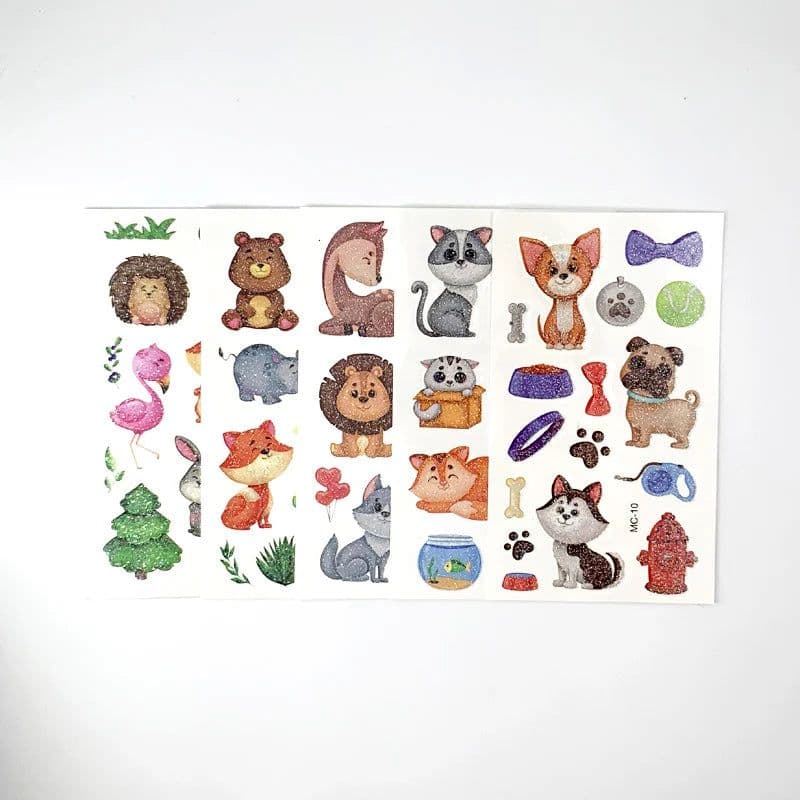 image-Monssjay Colorful Glitter Tattoo Stickers - Creative Fun for All Ages