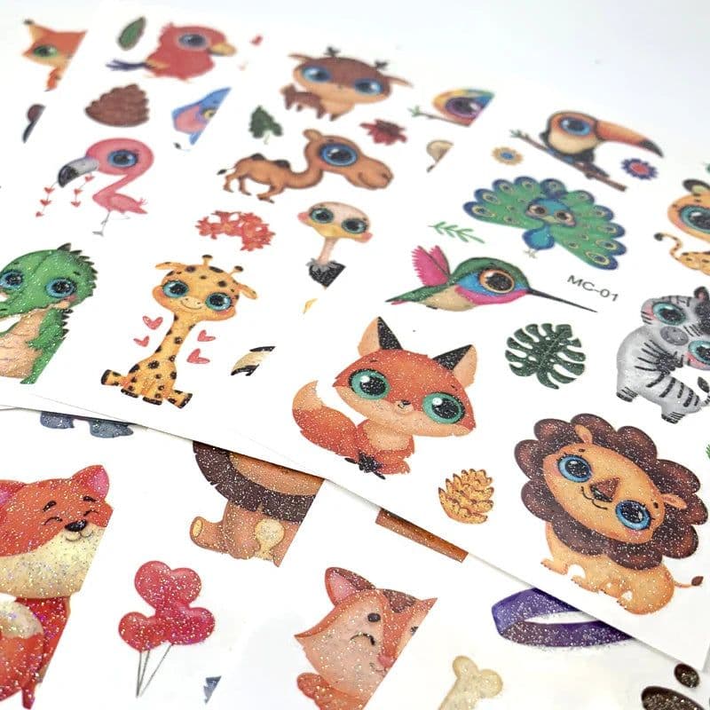 image-Monssjay Colorful Glitter Tattoo Stickers - Creative Fun for All Ages