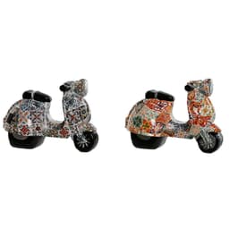 image-Decorative Figure Home ESPRIT Multicolour Mediterranean scooter 14 x 8 x 11 cm (2 Units)