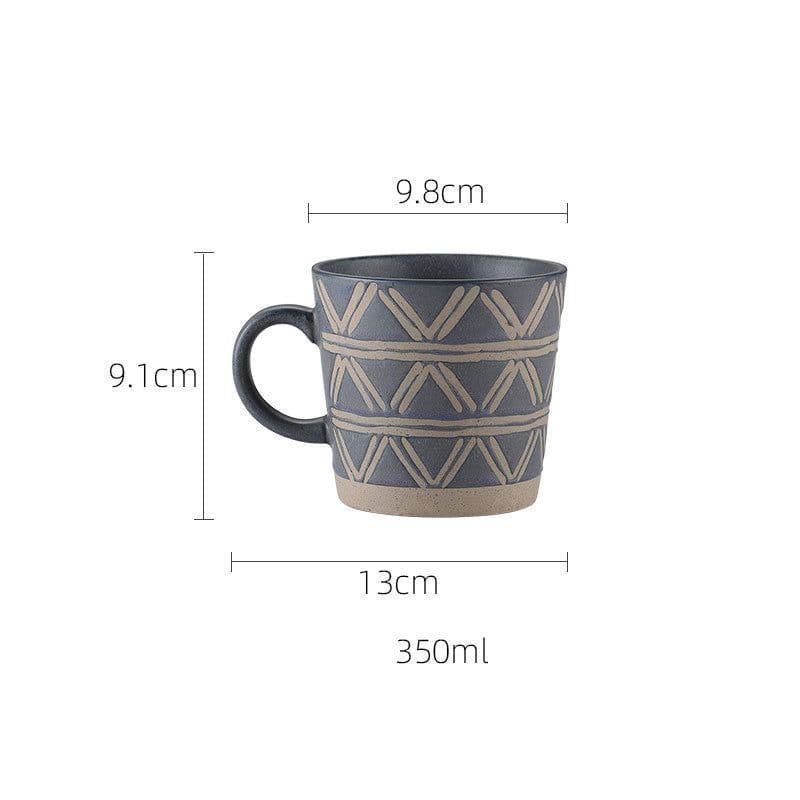 image-Stoneware Mug Coffee Cup Couple Water Cup