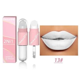 image-18 Colors 2 in 1 Matte Lipstick Liquid Purple Lip Glaze Double Head