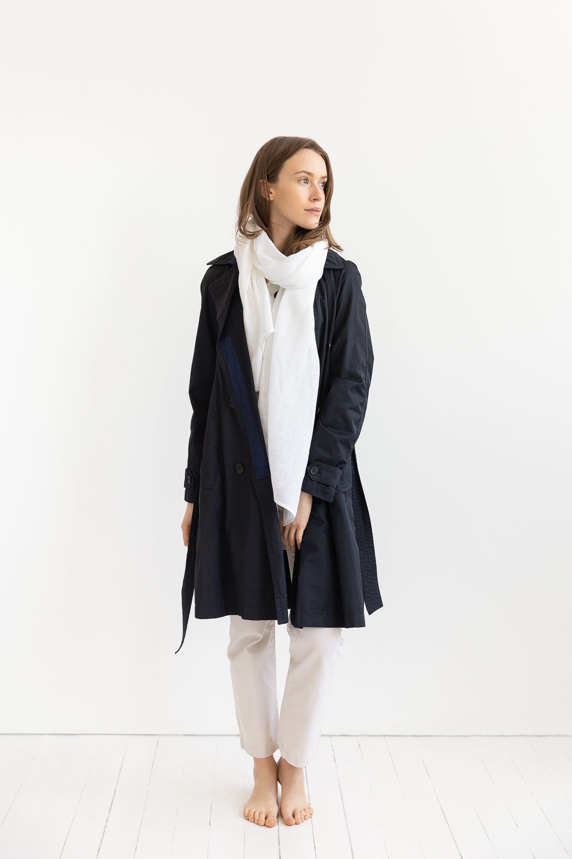 image-Snow White linen scarf