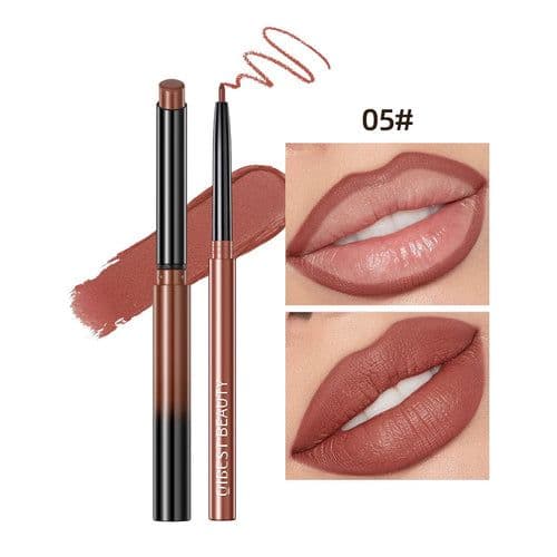 image-QIBEST 2pcs Lipstick Lipliner Pen Set Matte Velvet Lip Liner Pencil