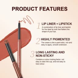 image-QIBEST 2pcs Lipstick Lipliner Pen Set Matte Velvet Lip Liner Pencil
