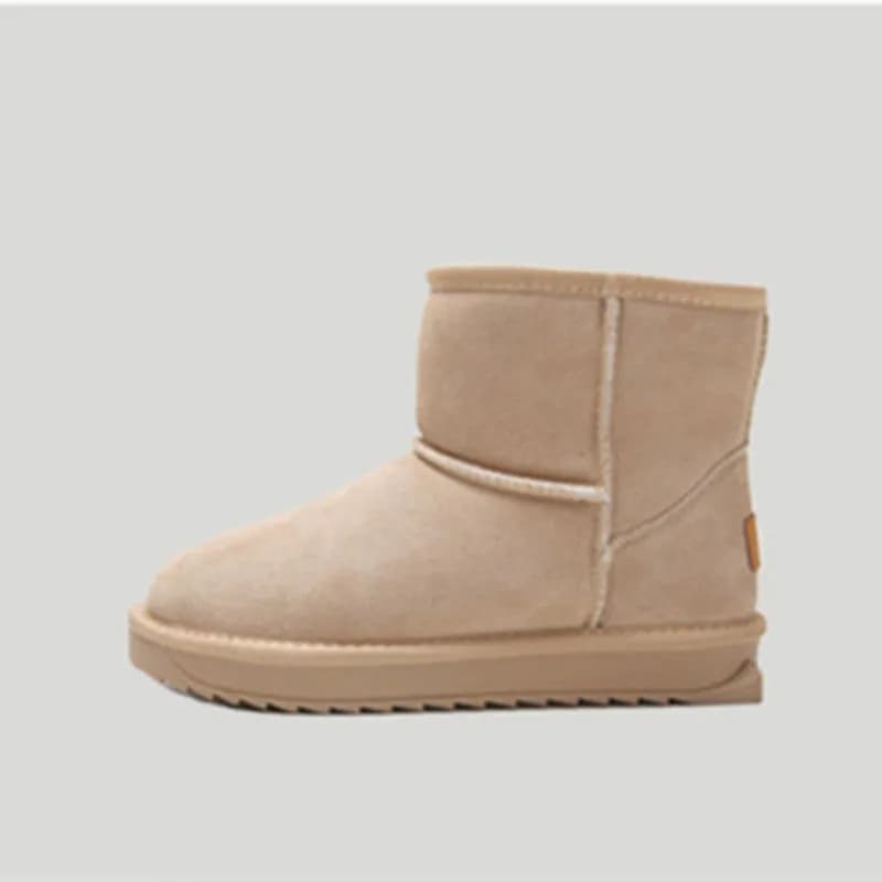image-New Flat Bottom Medium Cotton Shoes Plush Snow Boots For Women