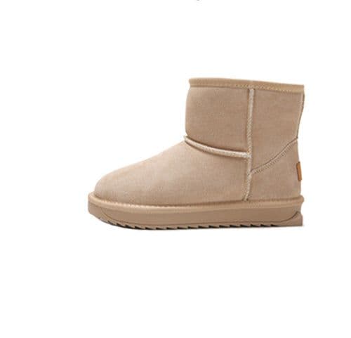 image-New Flat Bottom Medium Cotton Shoes Plush Snow Boots For Women