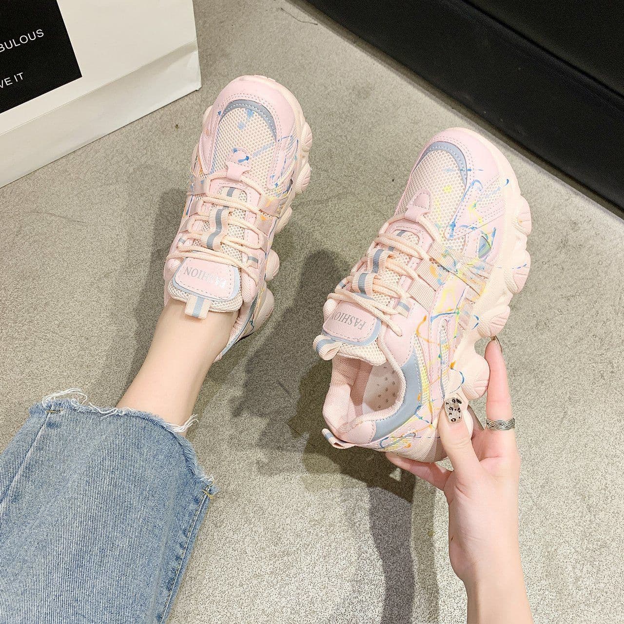 image-Luminous super fire daddy shoes women trend sneakers