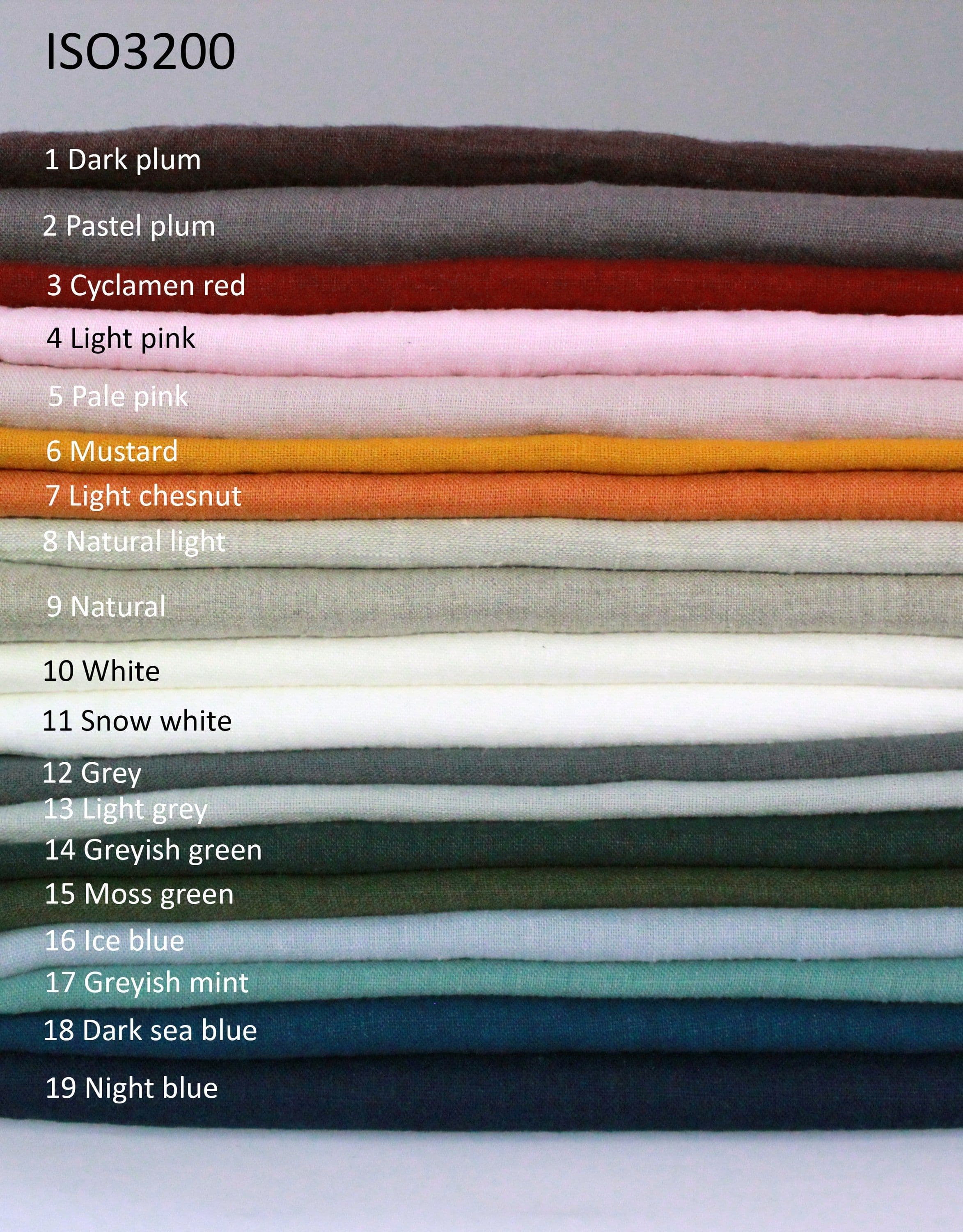 image-Greyish Mint linen set of linen bedding with zipper