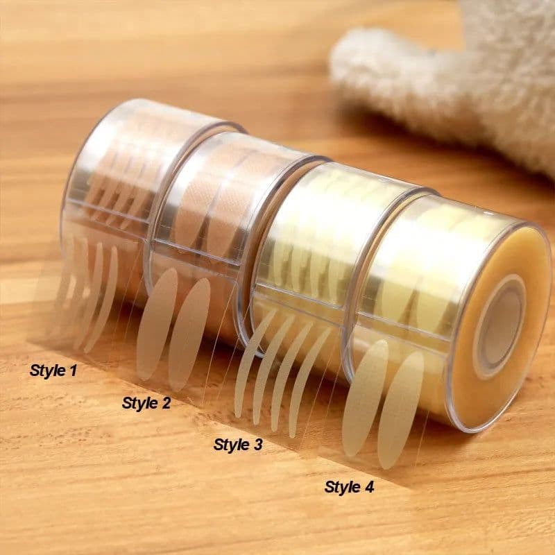 image-600 Pcs Eye Lift Strips Double Eyelid Tape Clear Gray Eyelid Stripe