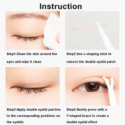 image-600 Pcs Eye Lift Strips Double Eyelid Tape Clear Gray Eyelid Stripe