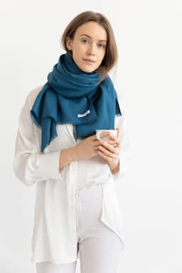 image-Dark Sea Blue scarf