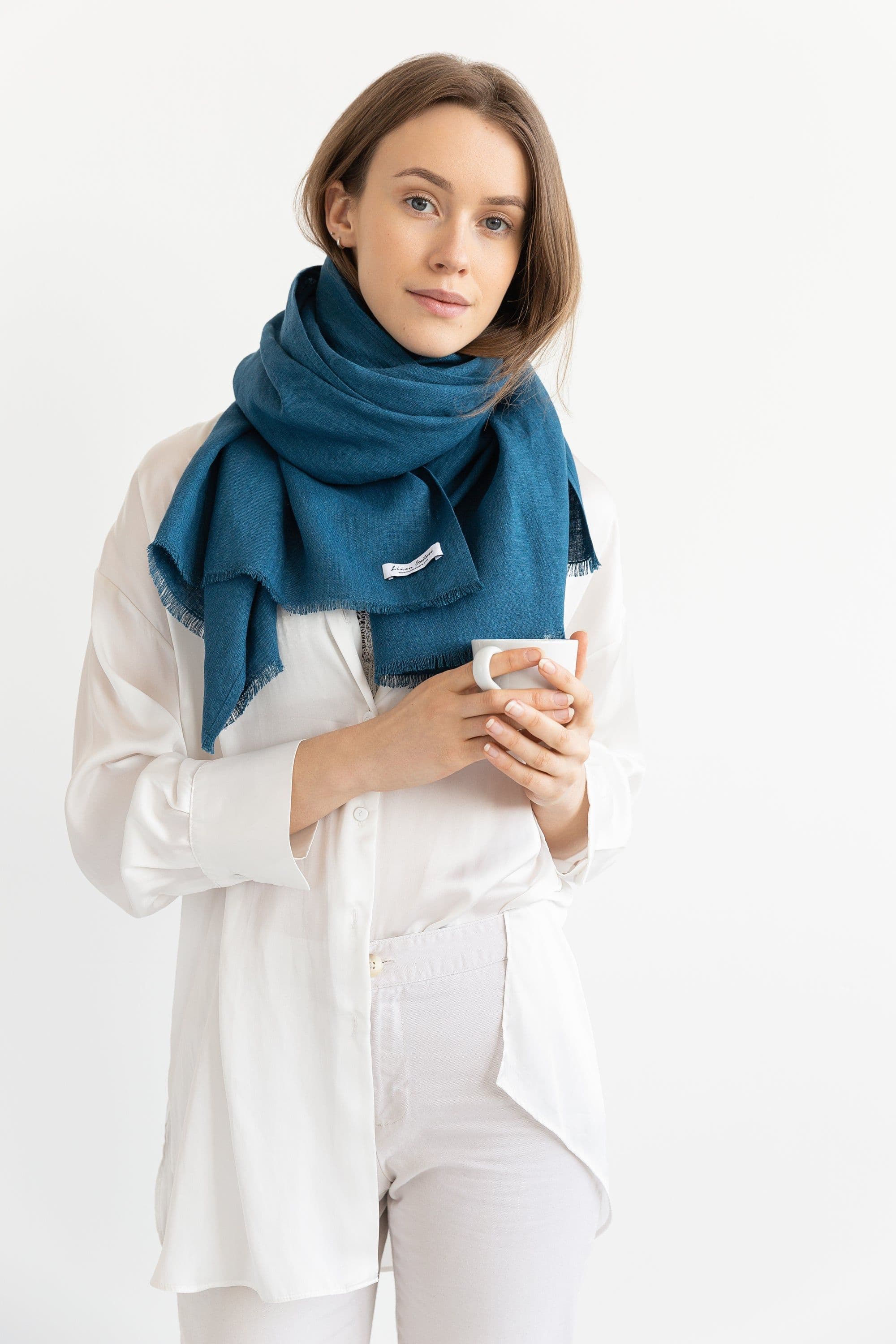 image-Dark Sea Blue scarf
