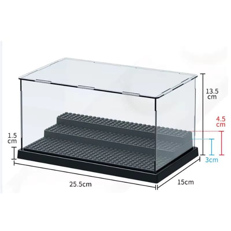 image-Deluxe Dustproof Acrylic Display Case for Building Block Collectibles