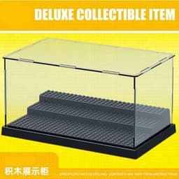 image-Deluxe Dustproof Acrylic Display Case for Building Block Collectibles