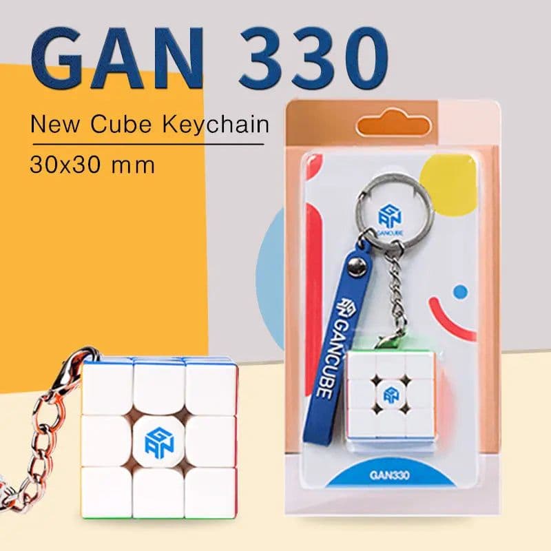 image-GAN Mini Keychain Cube - Portable 3x3 Puzzle - Perfect for Enthusiasts