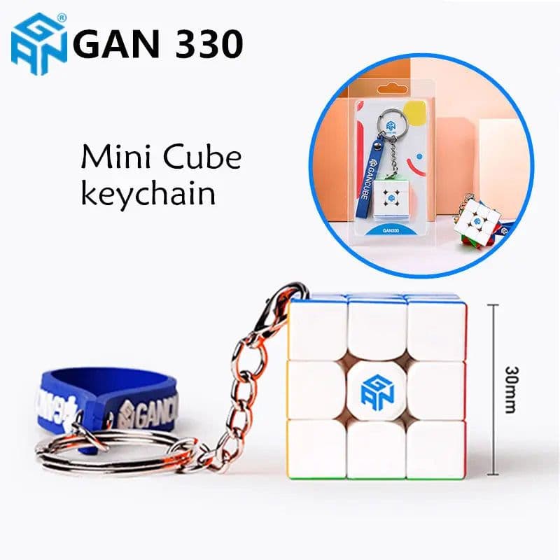 image-GAN Mini Keychain Cube - Portable 3x3 Puzzle - Perfect for Enthusiasts