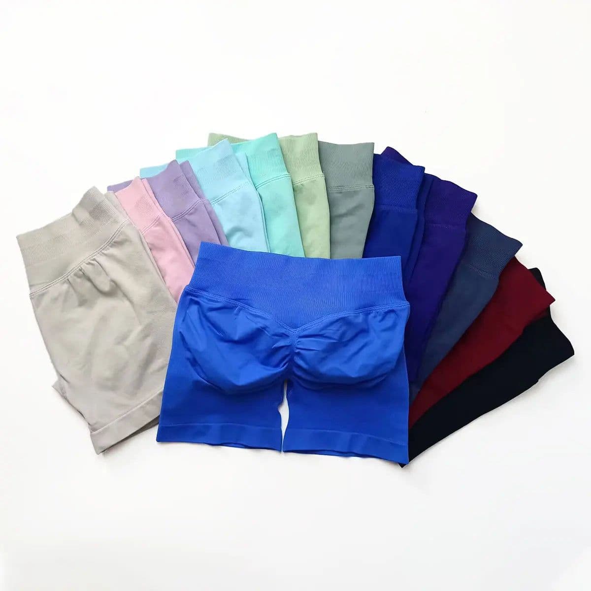 image-NCLAGEN Seamless Shorts 4.5" Gym Shorts Woman Scrunch Butt Fitness