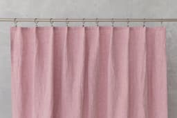image-Woodrose linen curtain with pleating tape