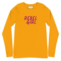 image-Rebel Girl Unisex Long Sleeve Tee with EMBROIDERY