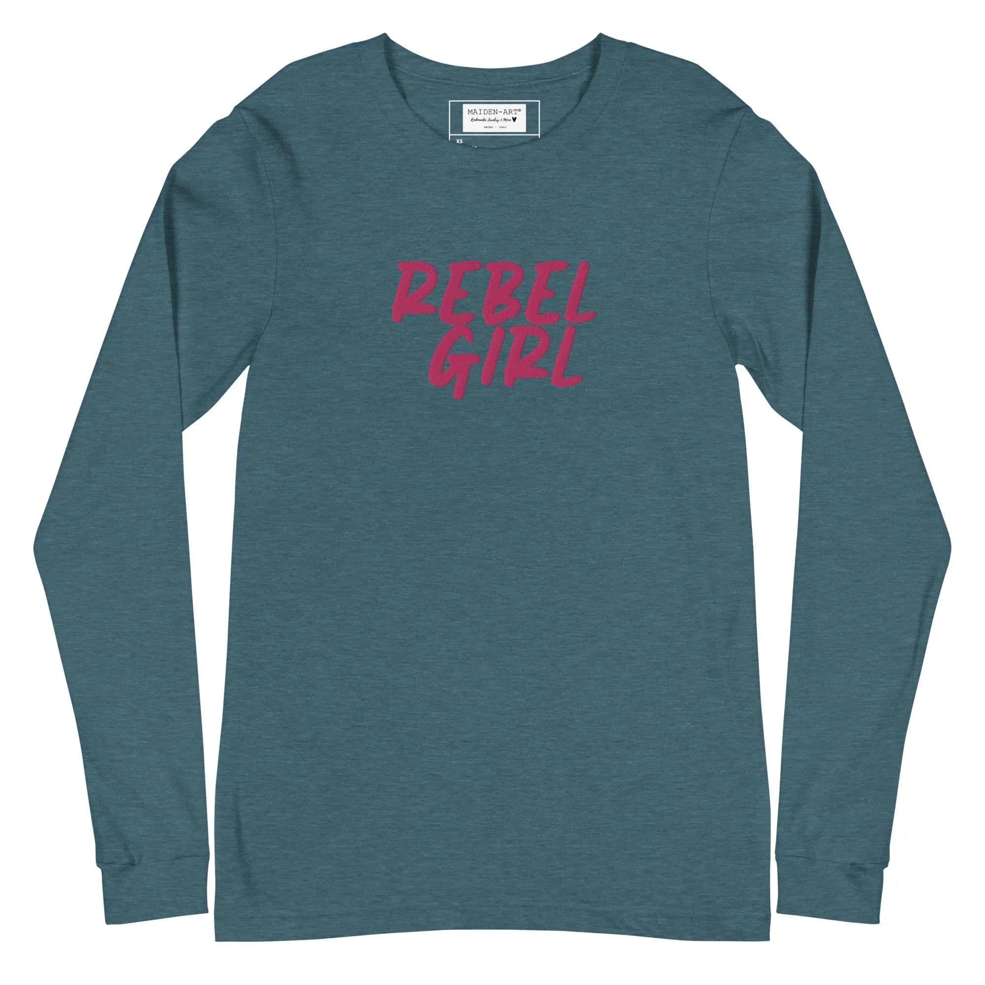 image-Rebel Girl Unisex Long Sleeve Tee with EMBROIDERY