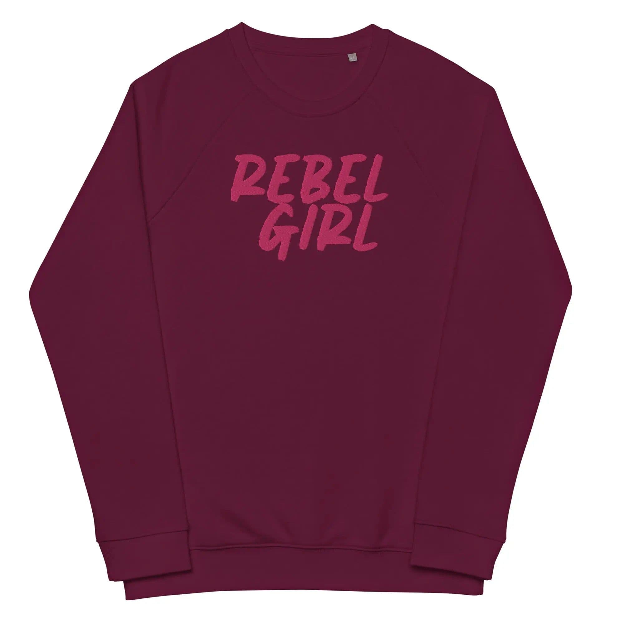 image-Rebel Girl Unisex organic raglan sweatshirt Organic Clothing with