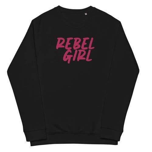 image-Rebel Girl Unisex organic raglan sweatshirt Organic Clothing with