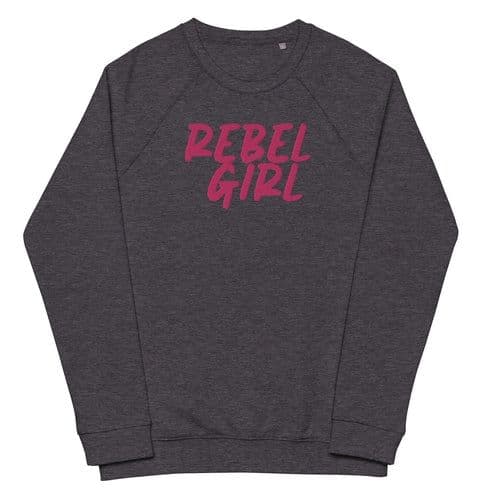 image-Rebel Girl Unisex organic raglan sweatshirt Organic Clothing with