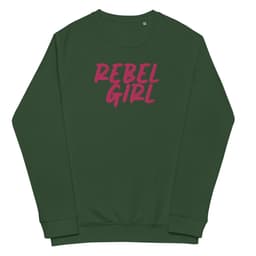 image-Rebel Girl Unisex organic raglan sweatshirt Organic Clothing with