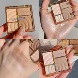 image-4 Colors Highlighter Contour 3D Facial Bronzer Cosmetic Brightening