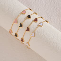 image-Ins Love Bracelet Stainless Steel Dripping Heart Bracelet Fashion