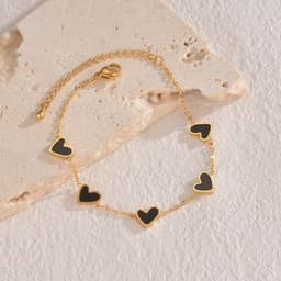 image-Ins Love Bracelet Stainless Steel Dripping Heart Bracelet Fashion