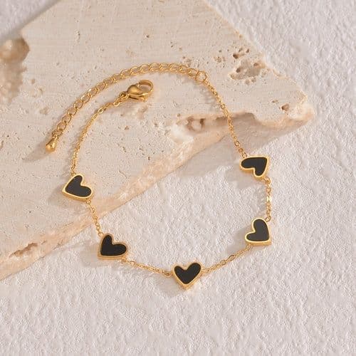 image-Ins Love Bracelet Stainless Steel Dripping Heart Bracelet Fashion
