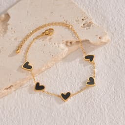 image-Ins Love Bracelet Stainless Steel Dripping Heart Bracelet Fashion