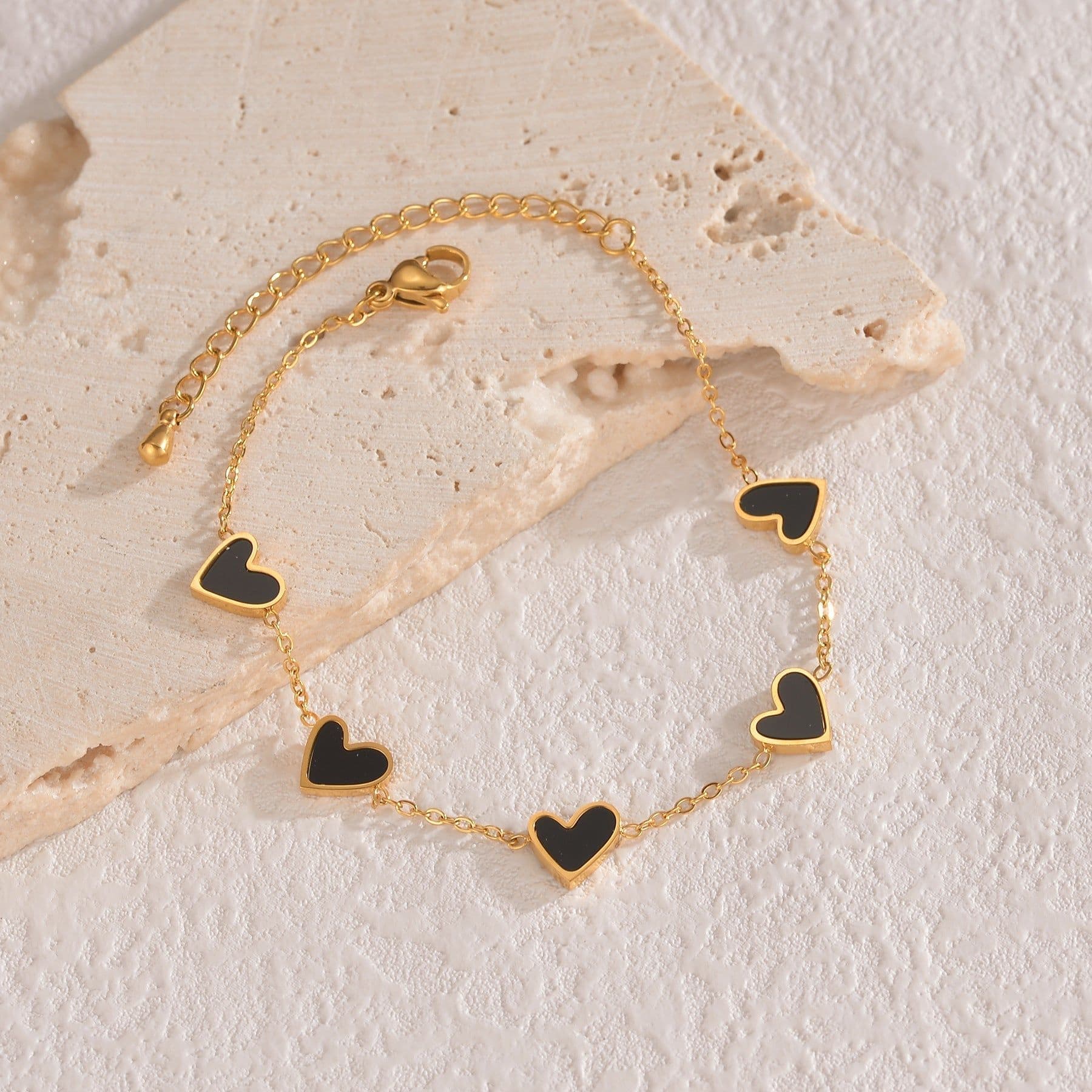 image-Ins Love Bracelet Stainless Steel Dripping Heart Bracelet Fashion