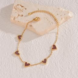 image-Ins Love Bracelet Stainless Steel Dripping Heart Bracelet Fashion