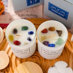 image-Natural Crystal Stone Aromatherapy Candle Soy Wax Smokeless Candles
