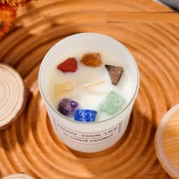 image-Natural Crystal Stone Aromatherapy Candle Soy Wax Smokeless Candles