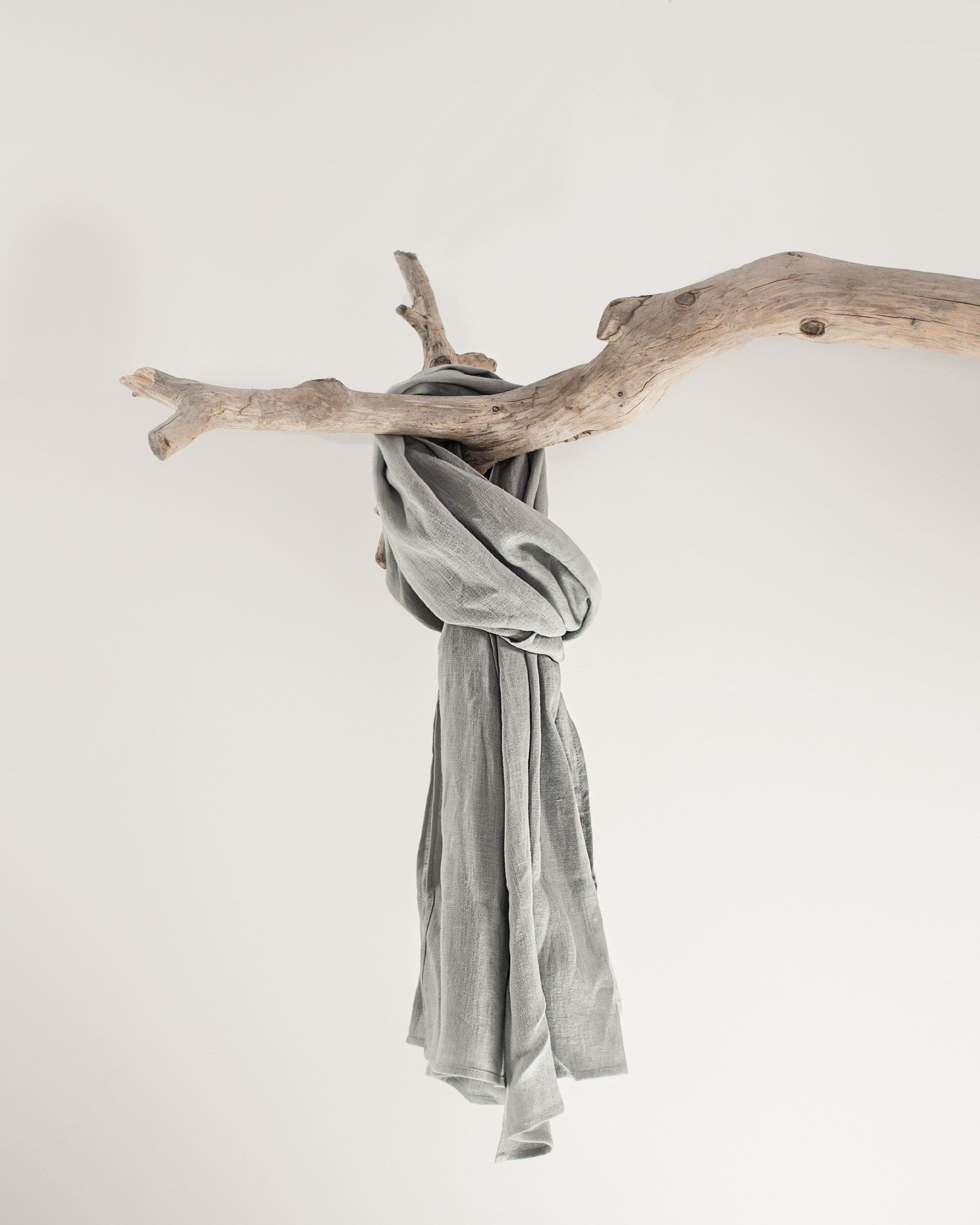 image-Linen scarf in Light Grey