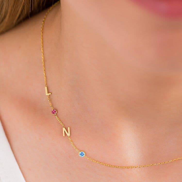 image-Stainless Steel 26 English Letter Name Necklace