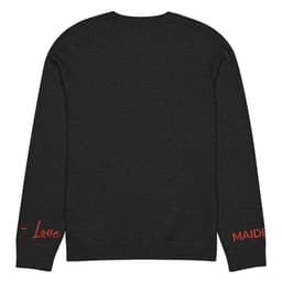 image-Heart - Knitted crew neck sweater BLACK