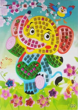 image-Monssjay Kids DIY Stickers - Creative Fun with Mosaic & Diamond Design