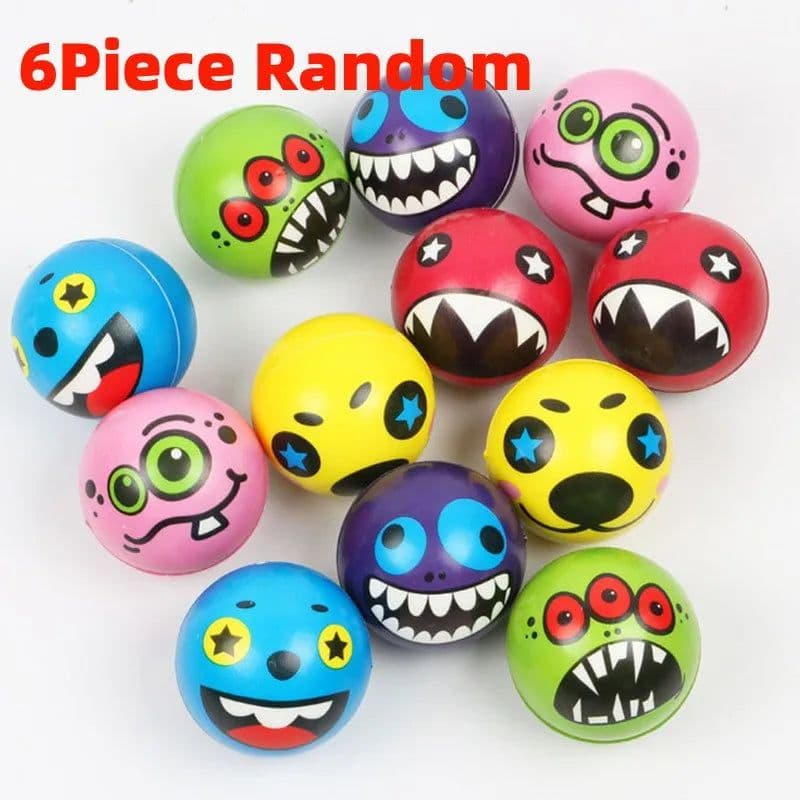 image-MEADE Stress Balls - 6 Pcs Squeeze Toys for Anxiety Relief and Fun