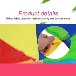 image-MEADE Rainbow Parachute Game - Encourages Teamwork & Active Play Mat