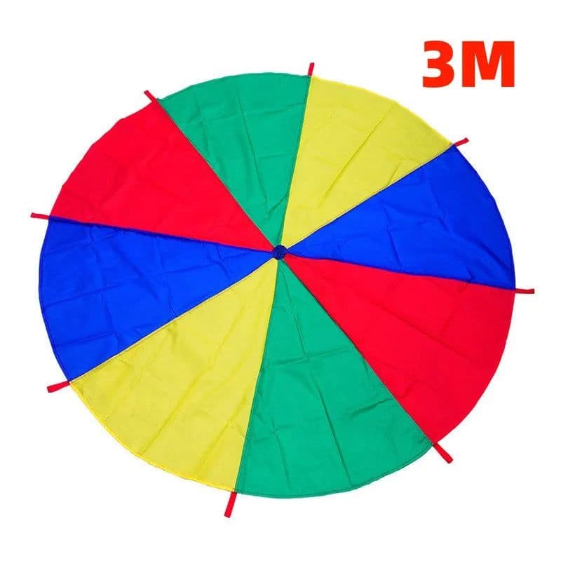 image-MEADE Rainbow Parachute Game - Encourages Teamwork & Active Play Mat