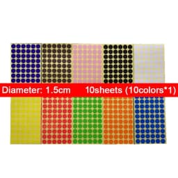 image-DIY Circle Dot Stickers - Colourful Coding Labels for Arts & Crafts