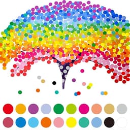 image-DIY Circle Dot Stickers - Colourful Coding Labels for Arts & Crafts