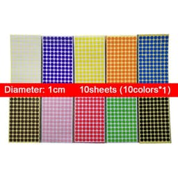 image-DIY Circle Dot Stickers - Colourful Coding Labels for Arts & Crafts