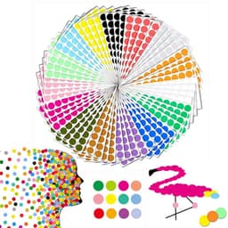 image-DIY Circle Dot Stickers - Colourful Coding Labels for Arts & Crafts