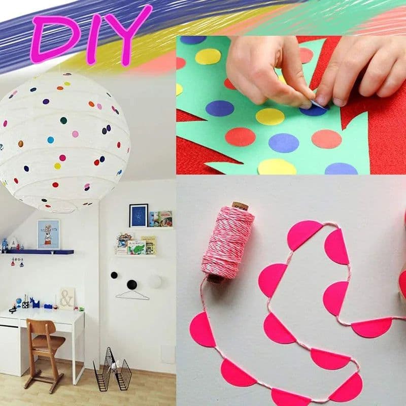 image-DIY Circle Dot Stickers - Colourful Coding Labels for Arts & Crafts