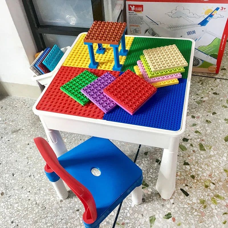 image-LMKJ Large Particle Double Baseplate Building Blocks - Durable & Versatile